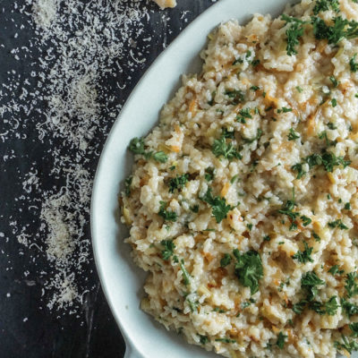 Risotto with Caramelized Onions and Lemon Zest