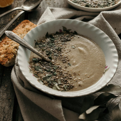 Roasted Cauliflower and Butter Bean Soup