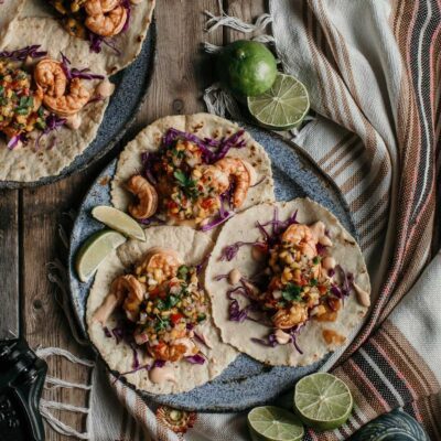 Shrimp Tacos with Chipotle Marinade and Mango Salsa